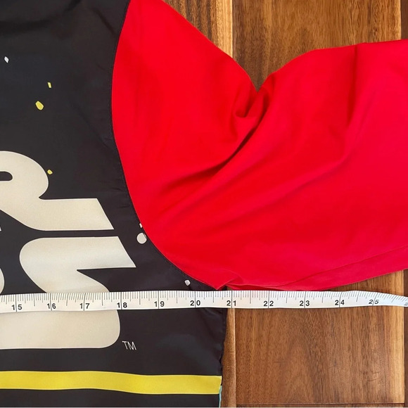 New Disney Parks Star Wars Windbreaker Jacket Size Small Striped Logo Red Blue - Picture 7 of 11